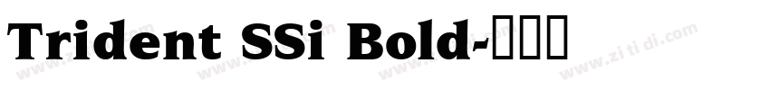 Trident SSi Bold字体转换 Trident SSi Bold字体转换